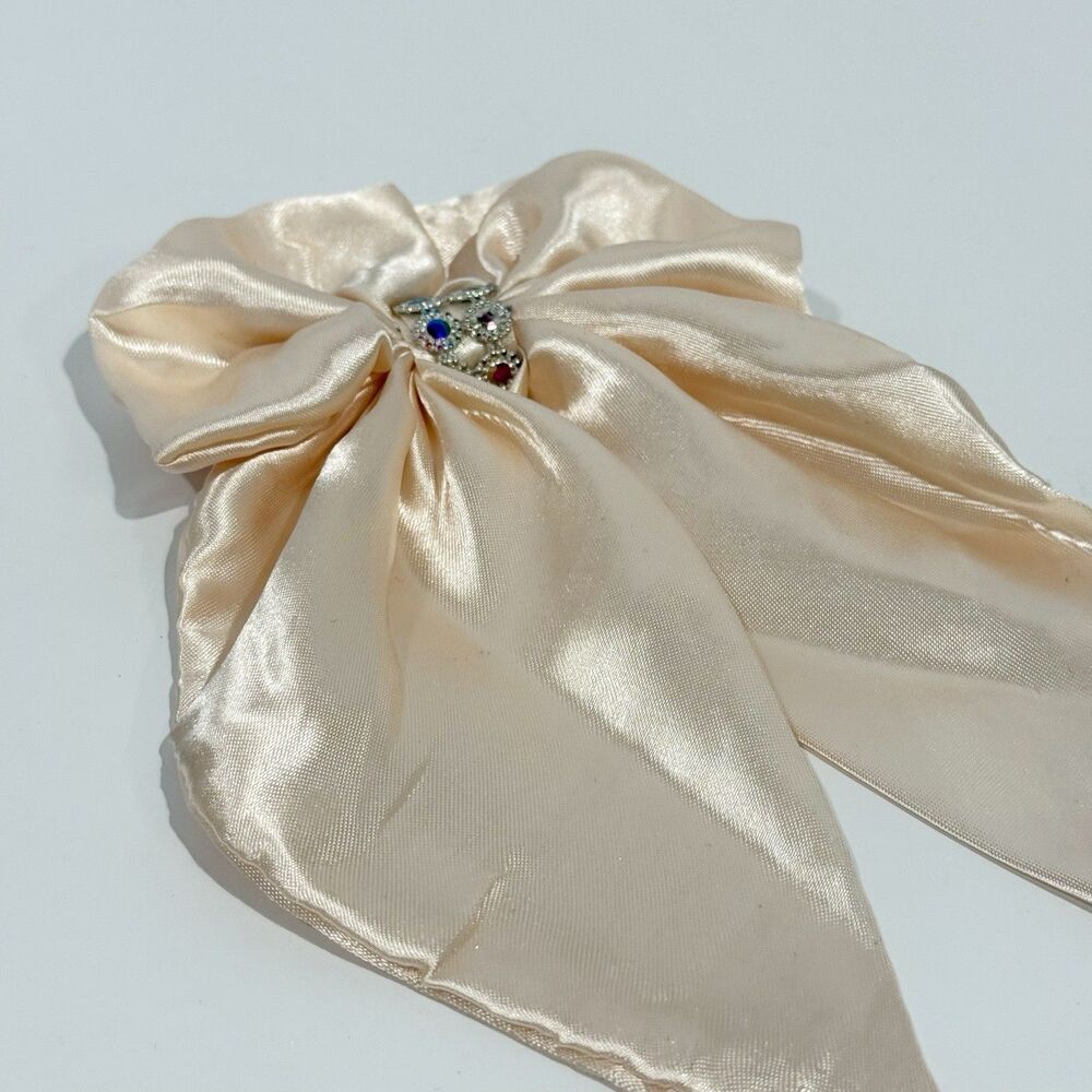 Large Satin Bow Barrettes Women Ribbon Hair Clips Hairpins for Styling - Picture 7 of 16